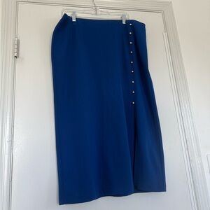 Royal Blue Straight Maxi Skirt